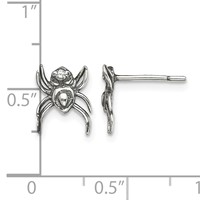 Sterling Silver Antiqued CZ Spider Post Earrings view 4