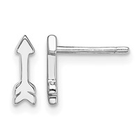 Sterling Silver Rhodium-plated Arrow Post Earrings view 1