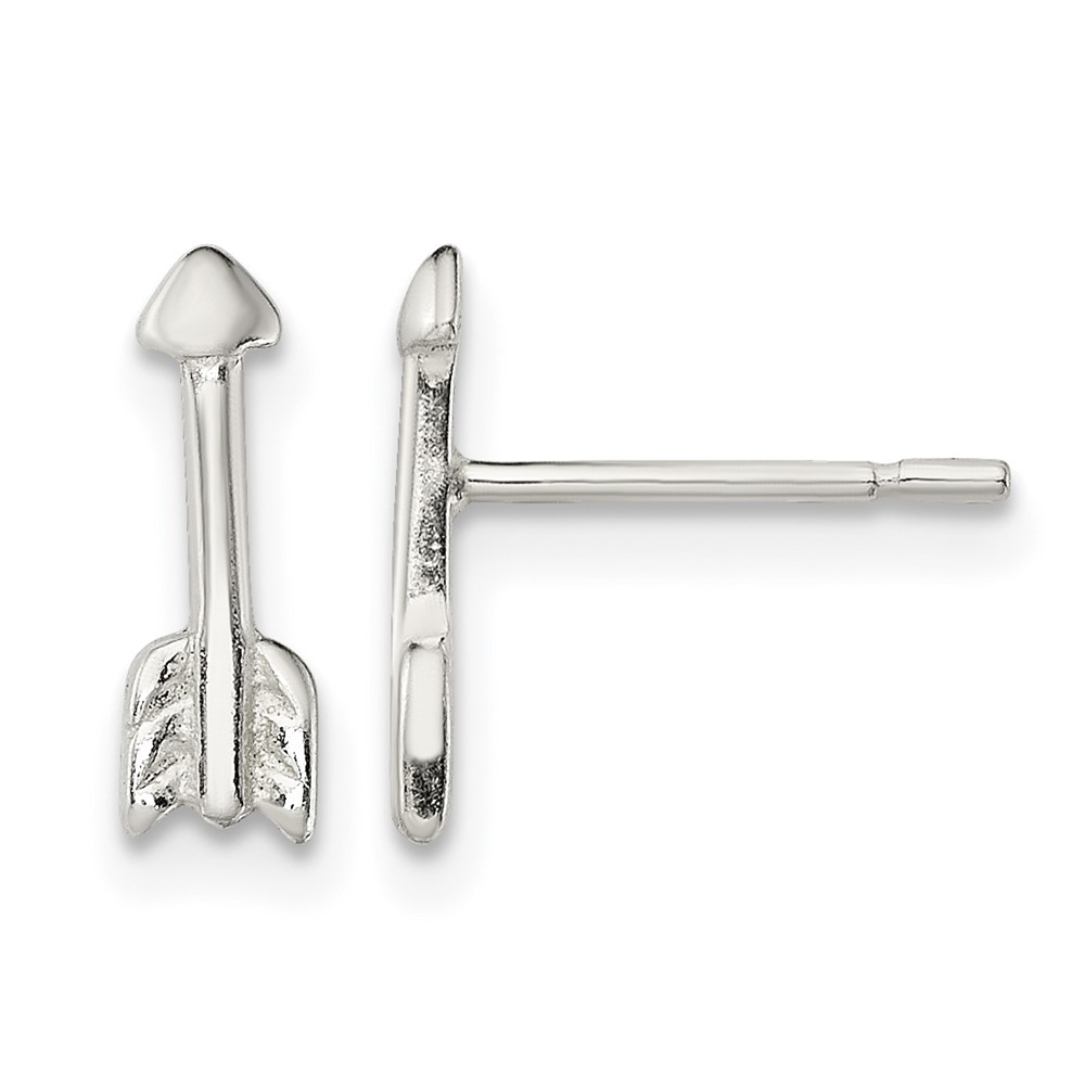 Sterling Silver Polished Arrow Post Earrings