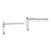 Sterling Silver Polished Left and Right Music Notes Post Earrings view 3