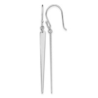 Sterling Silver Rhodium-plated Polished Spike Dangle Earrings view 1