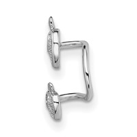 Sterling Silver Rhodium-plated CZ Double Apple Right Cuff Earring view 1