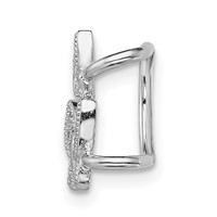 Sterling Silver Rhodium-plated CZ Double Butterfly Left Cuff Earring view 2