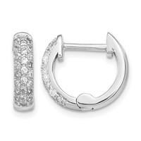 Sterling Silver Rhodium-plated 7-8mm Black and White Rice Freshwater Cultured Pearl and CZ Interchangeable Post Earrings Set view 2