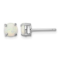 Sterling Silver Rhodium-plated White Pink Blue Created Opal Set 3 Earrings view 4