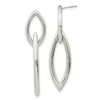 Sterling Silver Polished Post Dangle Earrings