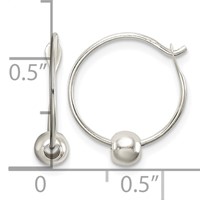 Sterling Silver Beaded Endless Hoop Earrings view 4