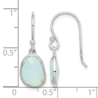 Sterling Silver Blue Chalcedony Dangle Earrings view 4