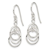 Sterling Silver Polished Dangle Earrings view 2