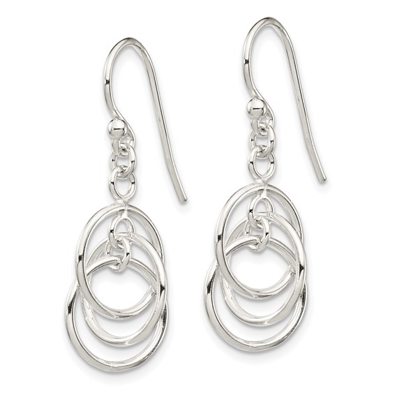 Sterling Silver Polished Dangle Earrings