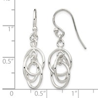 Sterling Silver Polished Dangle Earrings view 4