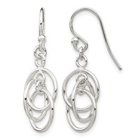 Sterling Silver Polished Dangle Earrings view 1