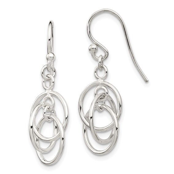 Sterling Silver Polished Dangle Earrings