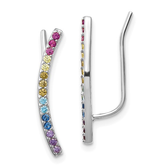 Prizma Colorful CZ Ear ClimbersEar Climbers