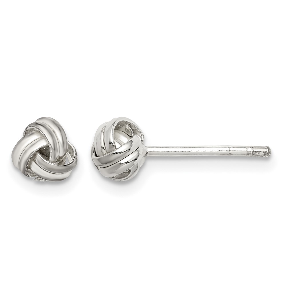Sterling Silver Knot Post Earrings (QE14568)