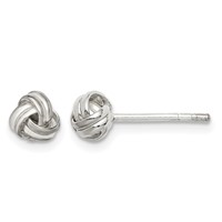 Sterling Silver Knot Post Earrings view 1