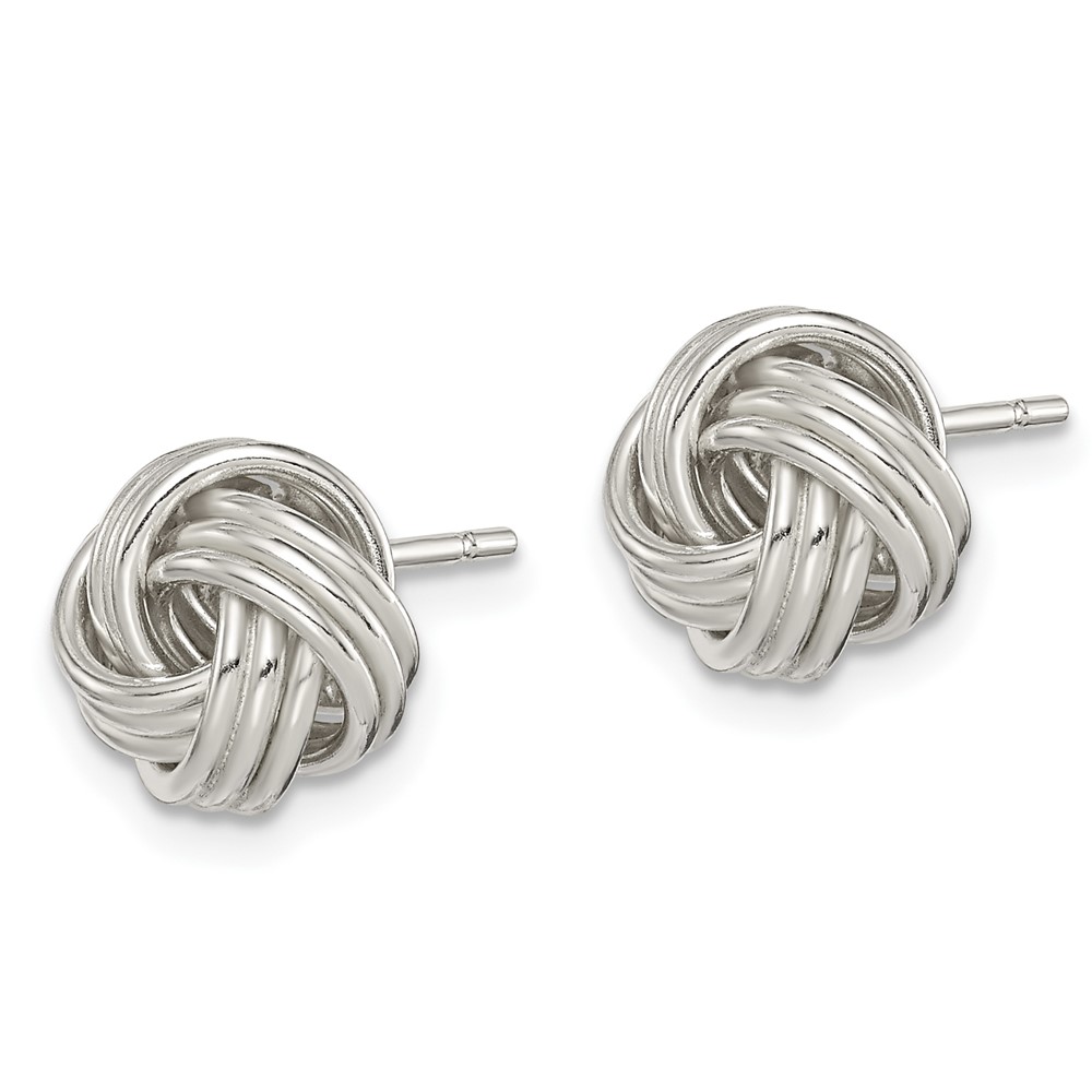 Sterling Silver Love Knot Post Earrings (QE14619)