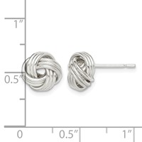 Sterling Silver Love Knot Post Earrings view 4