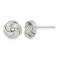 Sterling Silver Love Knot Post Earrings view 1
