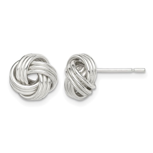 Sterling Silver Love Knot Post Earrings