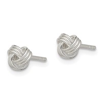 Sterling Silver Love Knot Post Earrings view 2