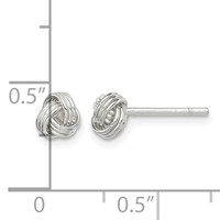Sterling Silver Love Knot Post Earrings view 4