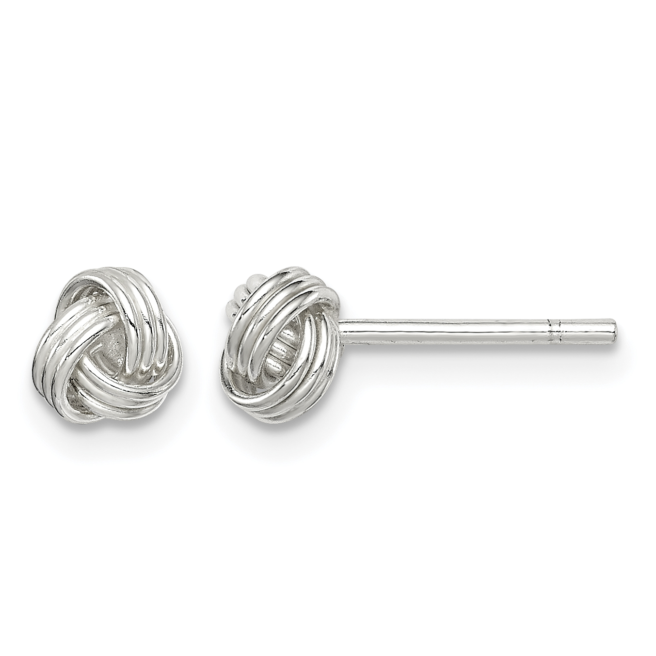 Sterling Silver Love Knot Post Earrings (QE14620)
