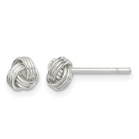 Sterling Silver Love Knot Post Earrings view 1