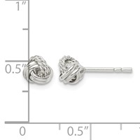 Sterling Silver Love Knot Post Earrings view 4