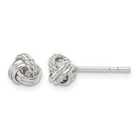 Sterling Silver Love Knot Post Earrings view 1