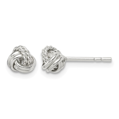Sterling Silver Love Knot Post Earrings