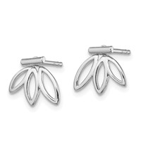 Sterling Silver Rhodium Plated Earrings view 2
