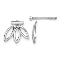 Sterling Silver Rhodium Plated Earrings view 1