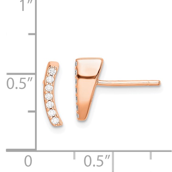 Sterling Silver CZ Post Earrings