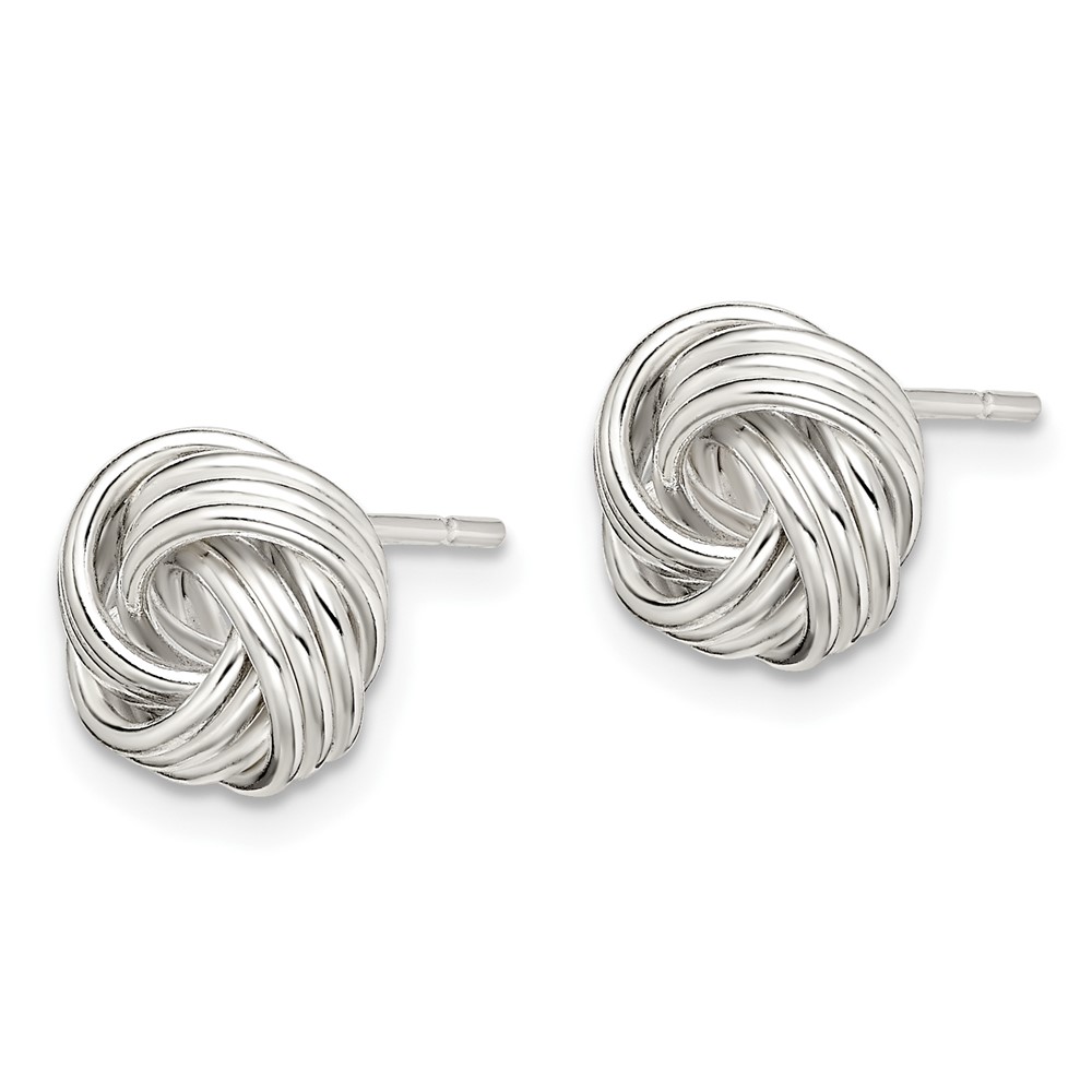 Sterling Silver Polished Love Knot Earrings (QE14671)