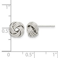 Sterling Silver Polished Love Knot Earrings view 4