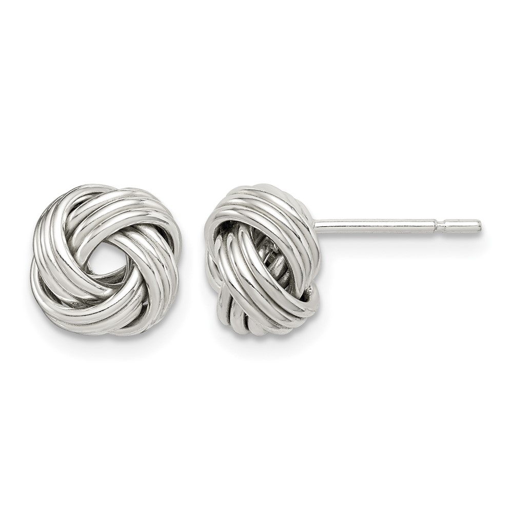 Sterling Silver Polished Love Knot Earrings (QE14671)