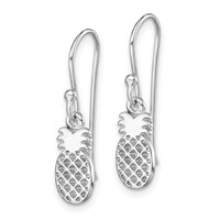 Sterling Silver Rhodium-plated Pineapple Dangle Earring view 2