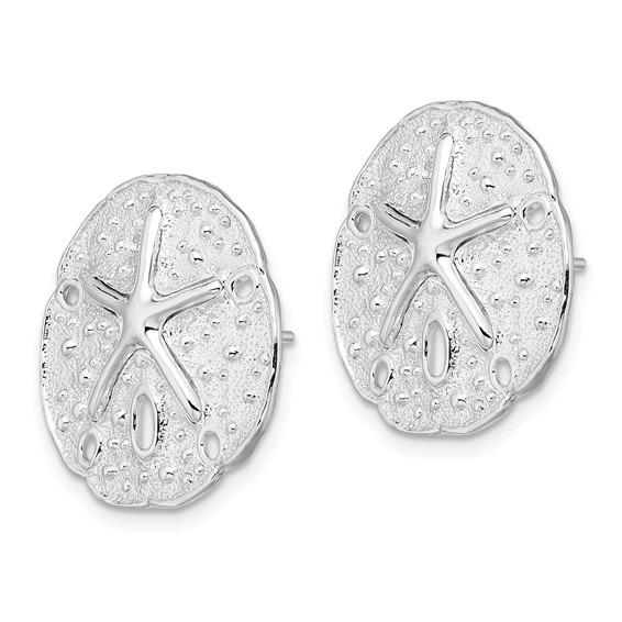 Sterling Silver Sand Dollar Post Earrings