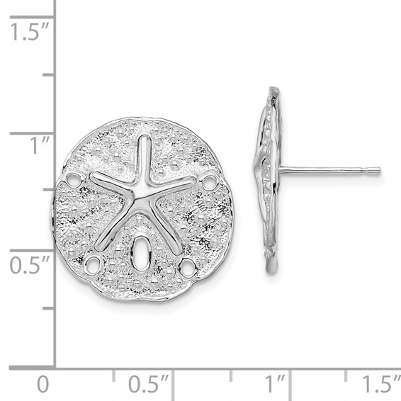 Sterling Silver Sand Dollar Post Earrings