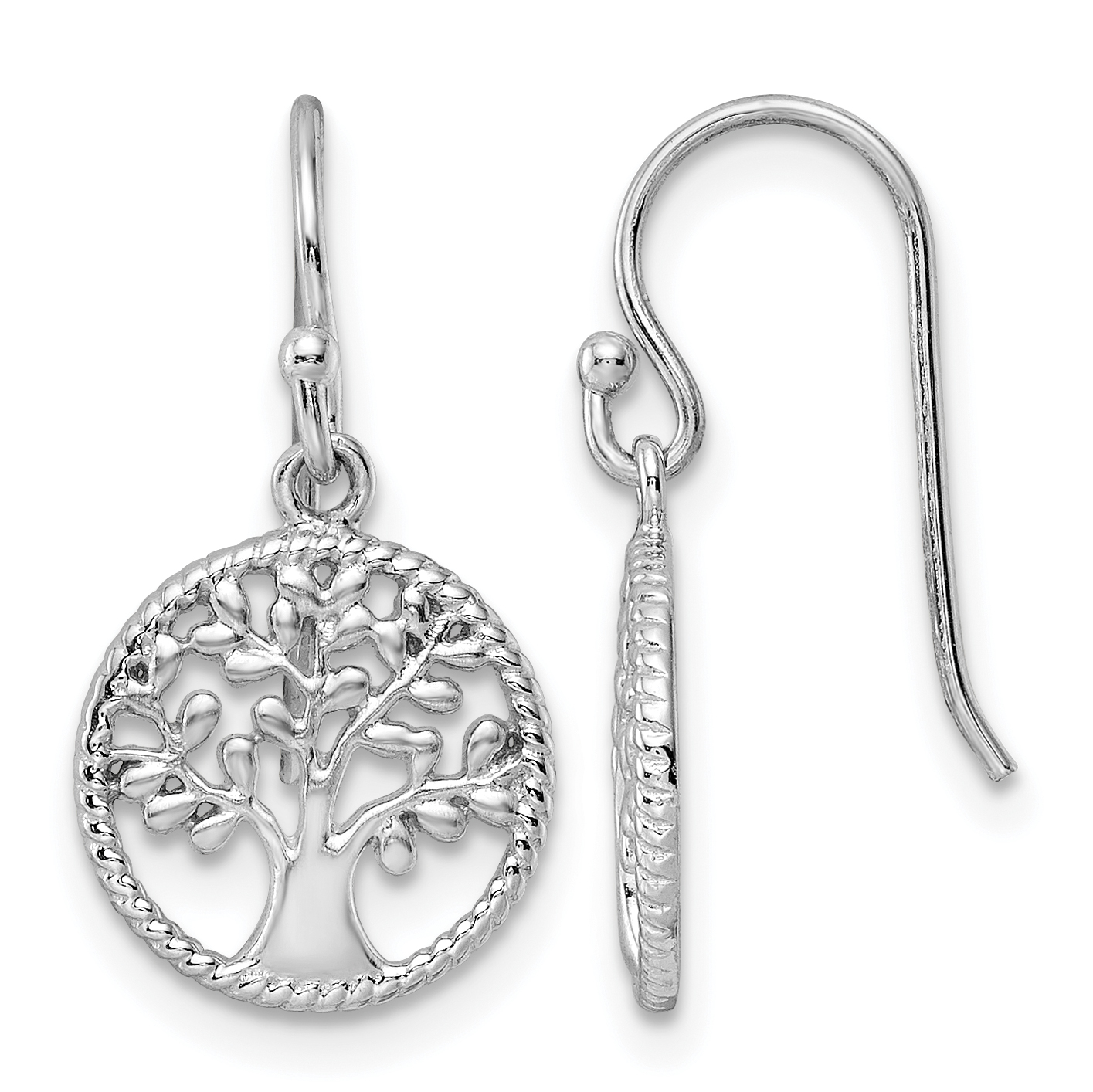 Sterling Silver RH Tree Dangle Earrings (QE15659)