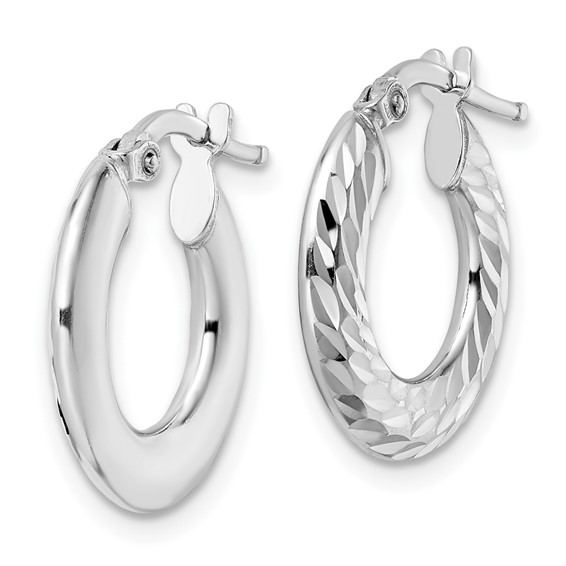 Sterling Silver 2.0mm Knife Edge Hoop Earrings