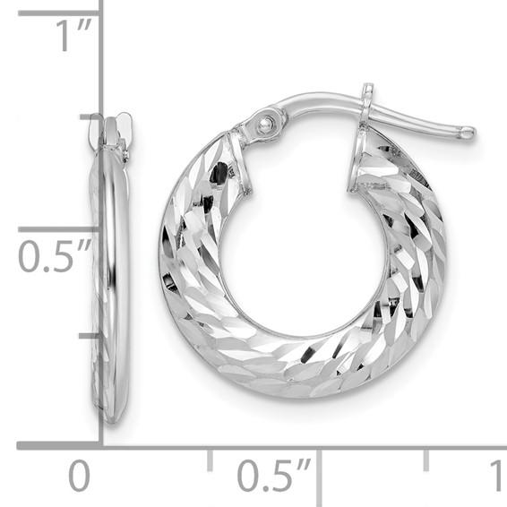 Sterling Silver 2.0mm Knife Edge Hoop Earrings