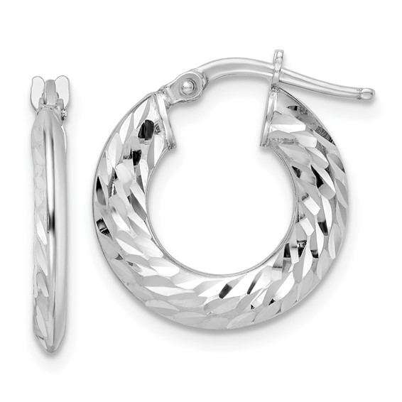 Sterling Silver 2.0mm Knife Edge Hoop Earrings