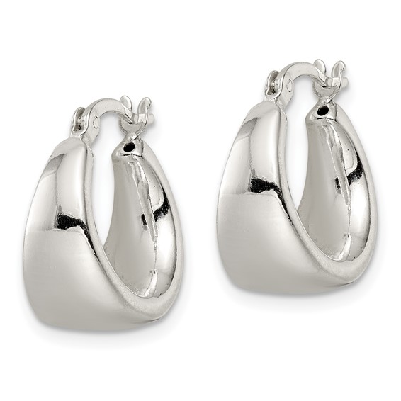 Sterling Silver Graduating Hoop Earrings