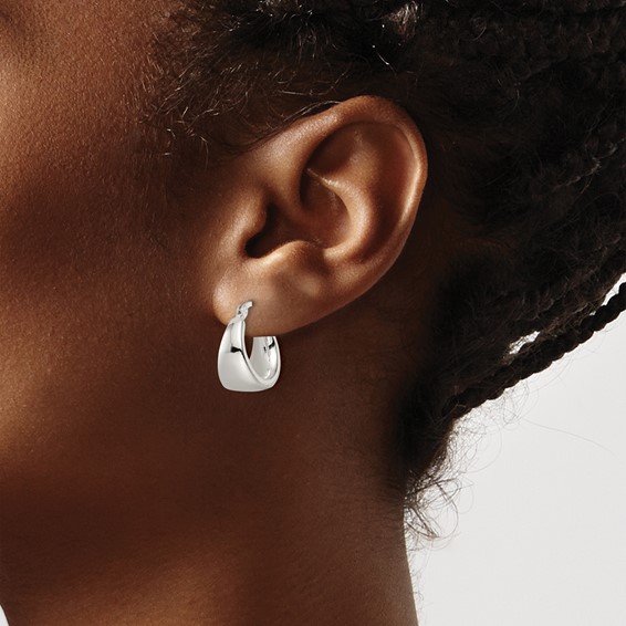Sterling Silver Graduating Hoop Earrings