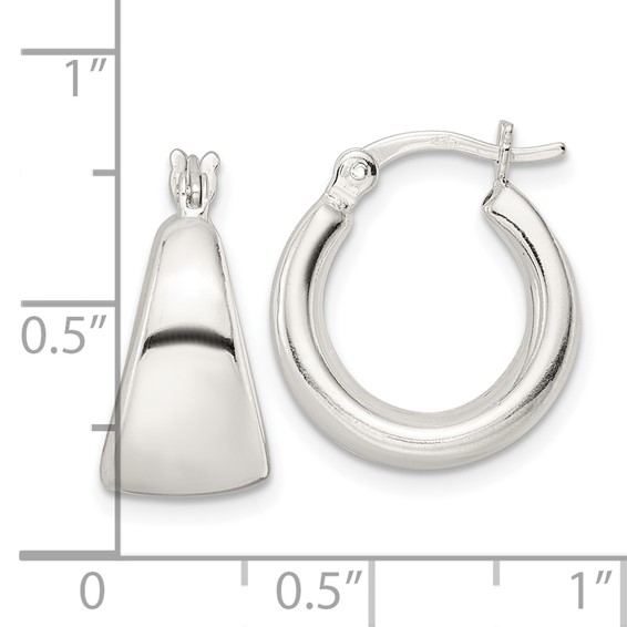 Sterling Silver Graduating Hoop Earrings