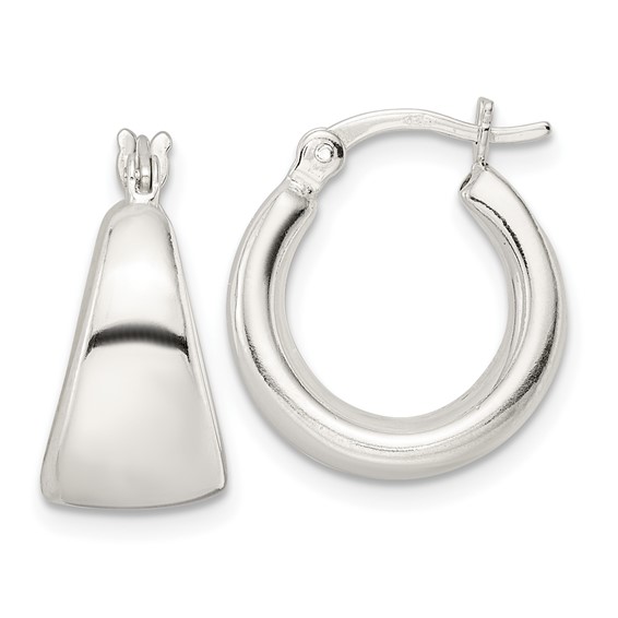 Sterling Silver Graduating Hoop Earrings