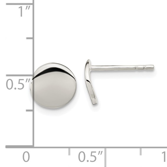 Sterling Silver Flat Circle Earring