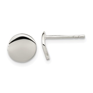 Sterling Silver Flat Circle Earring